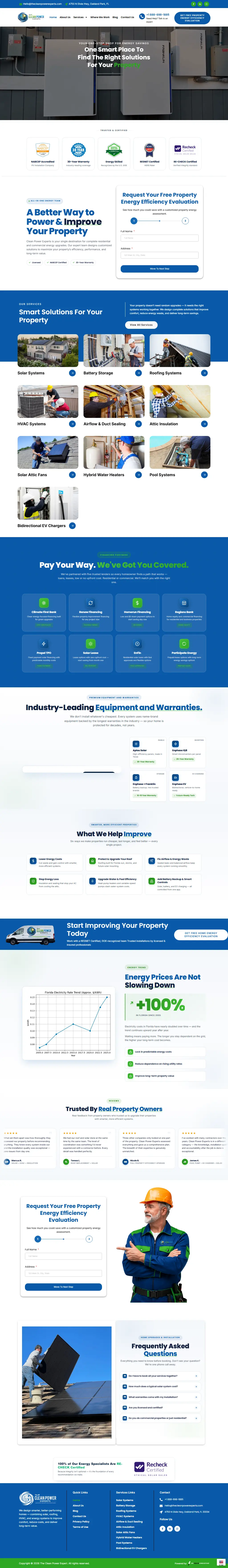 The Clean Power Experts website screenshot